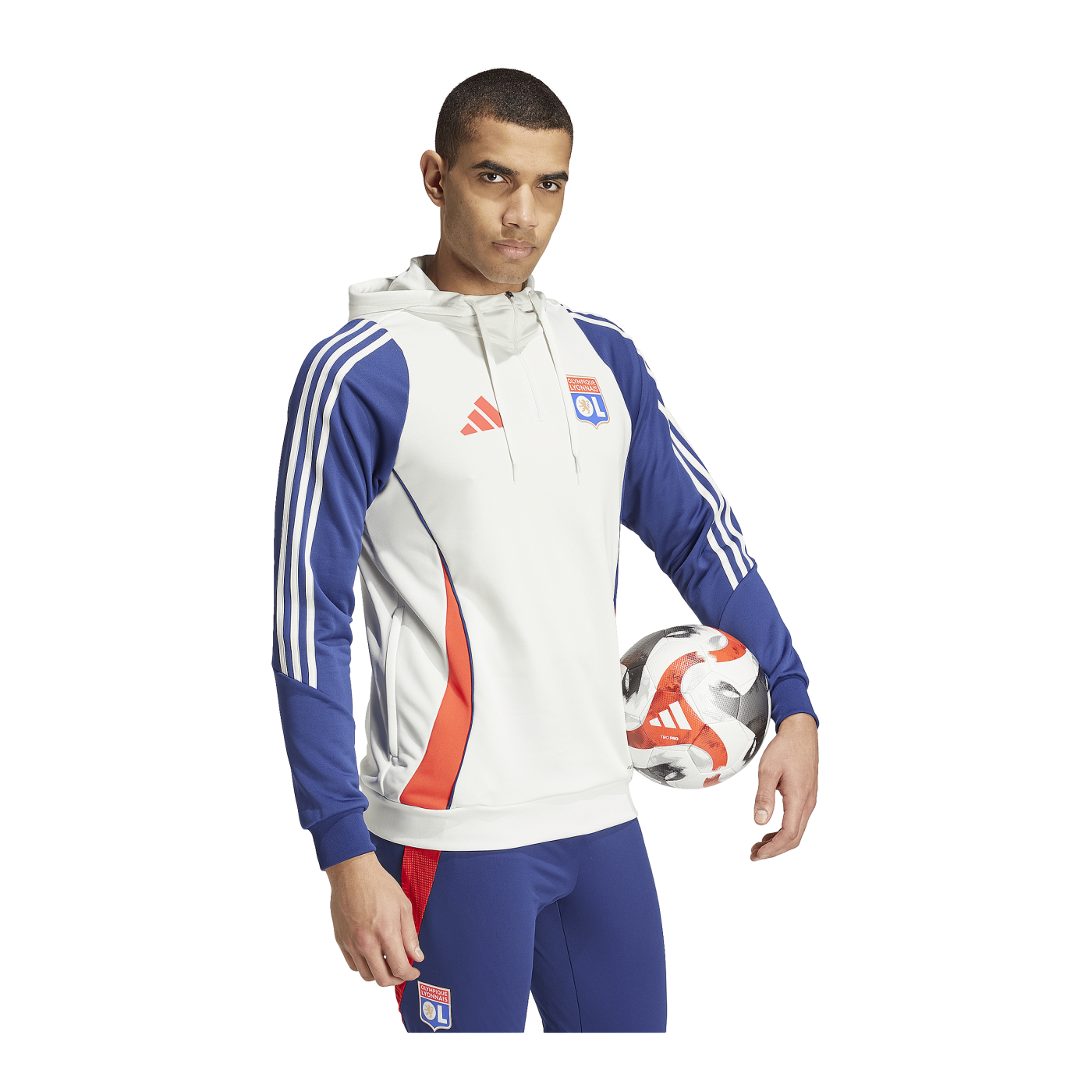 adidas Olympique Lyon Hoody Weiss