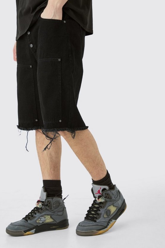Tall lockere Twill Cargo-Shorts