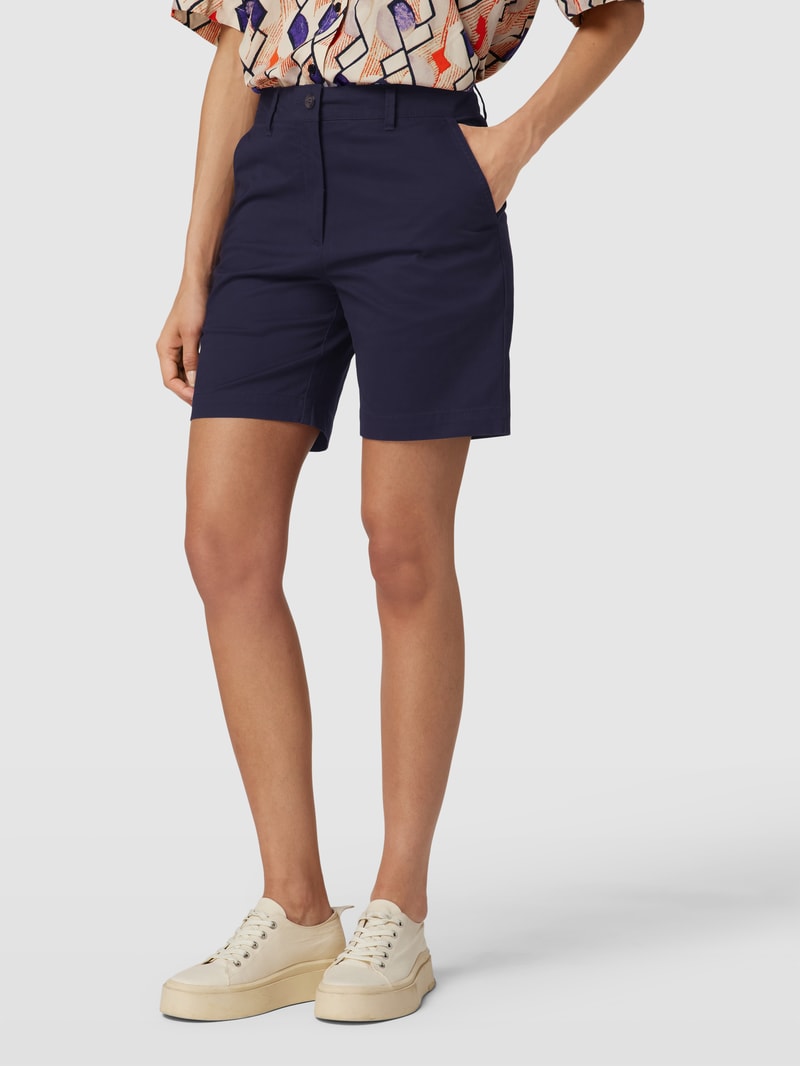 Shorts mit seitlichen Eingrifftaschen in marineblau