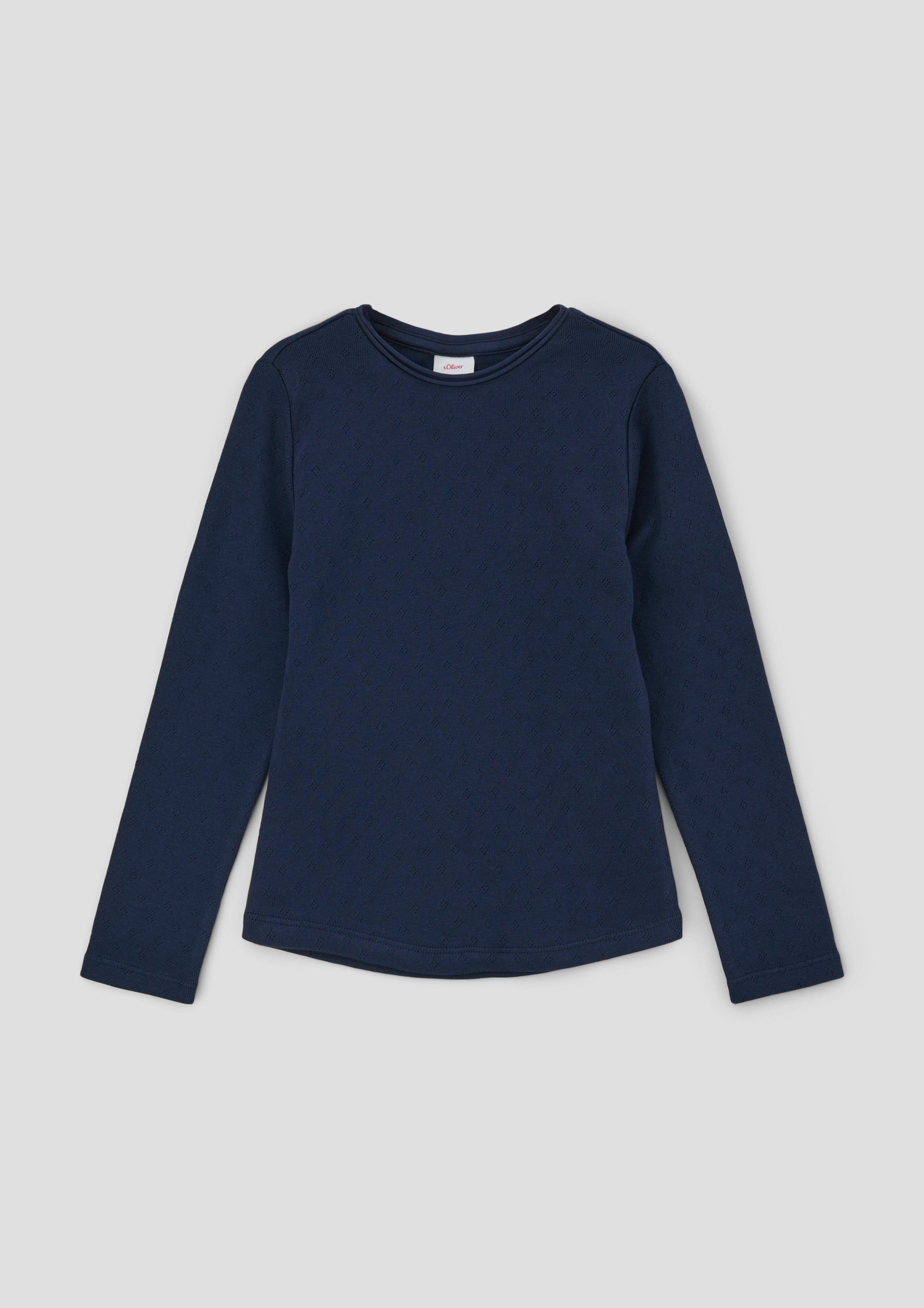 Langarmshirt mit Ajourmuster  2133756-5952