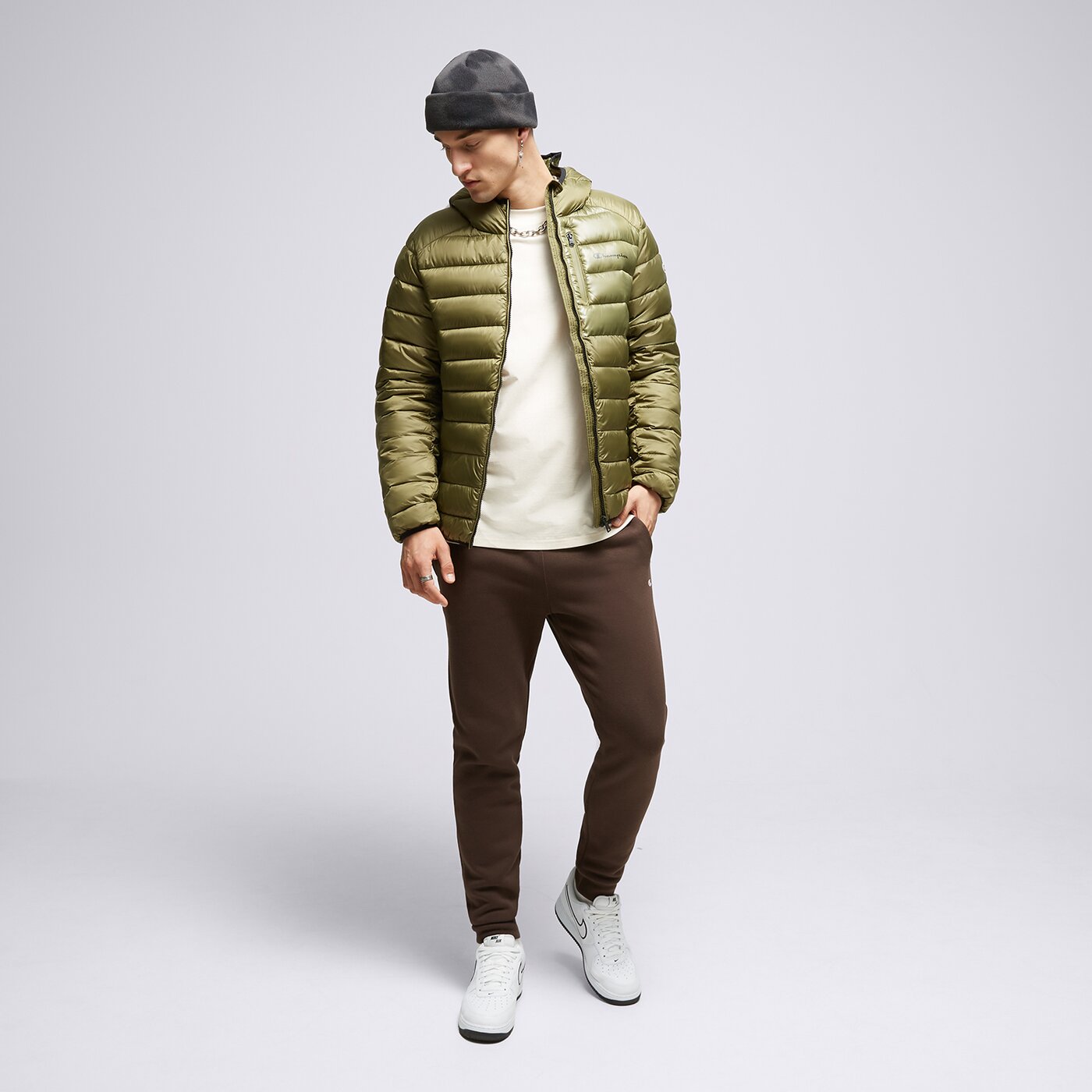 CHAMPION JACKE WINTER HOODED JACKET Grün