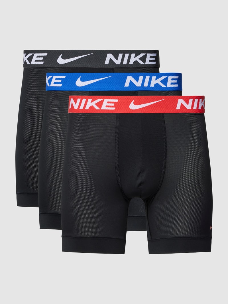 Boxershorts mit elastischem Logo-Bund im 3er-Pack in schwarz