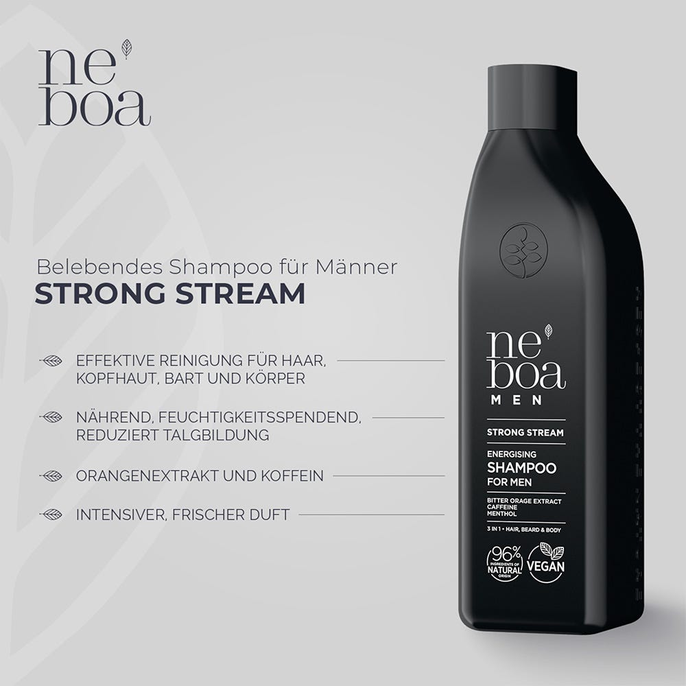 neboa MEN STRONG STREAM Shampoo & Shower Gel 2-in-1 300 ml
