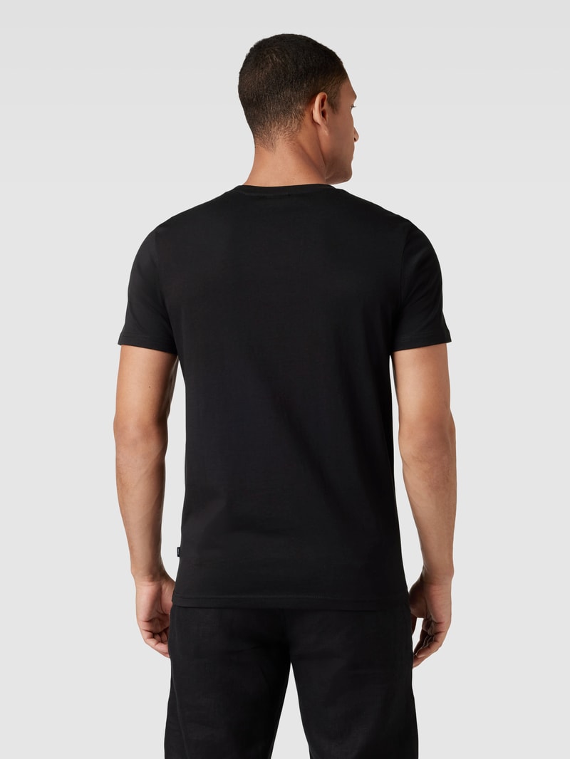 T-Shirt mit Motiv-Print Modell 'Alerio' in schwarz