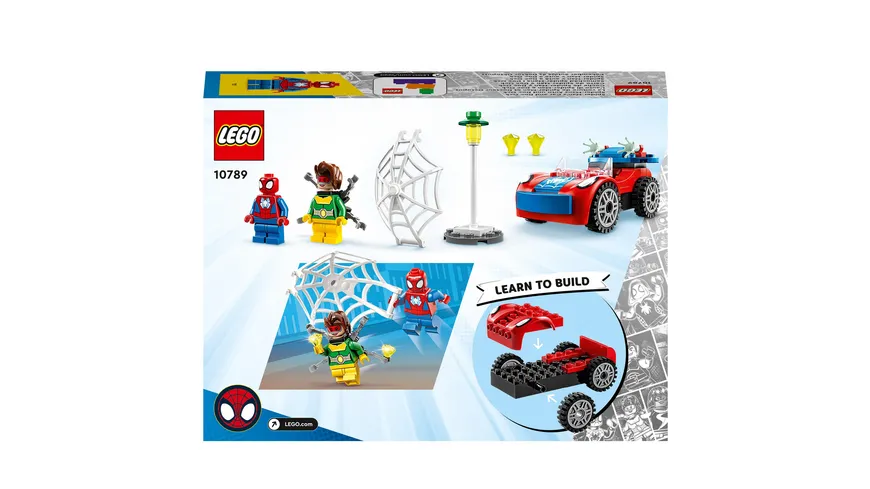 LEGO Marvel 10789 Spider-Mans Auto und Doc Ock Spidey Set, 4+ Spielzeug