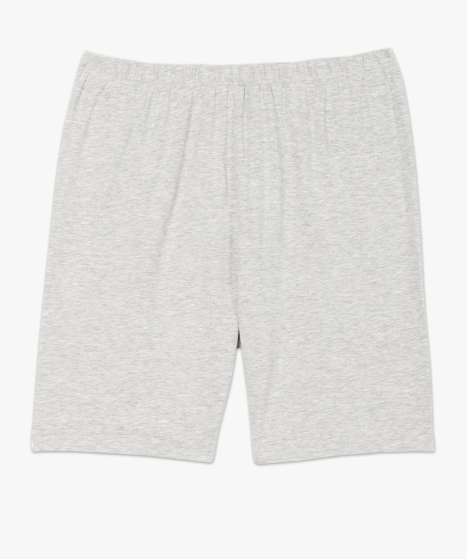 Short femme grande taille en maille à taille élastiquée gris | GEMO