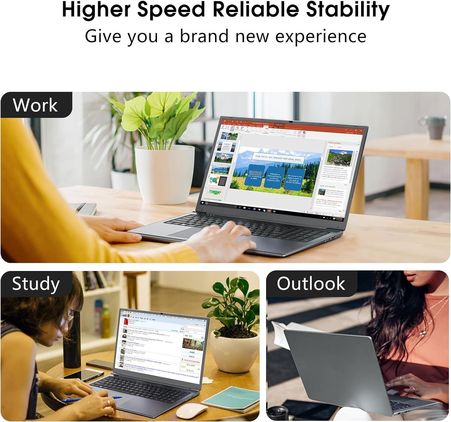 SGIN ‎M17 Pro Notebook (Intel Celeron, Celeron, 512 GB SSD, Full HD Diaplay 8 GB RAM, Vielseitige Konnektivität, leicht, tragbar)