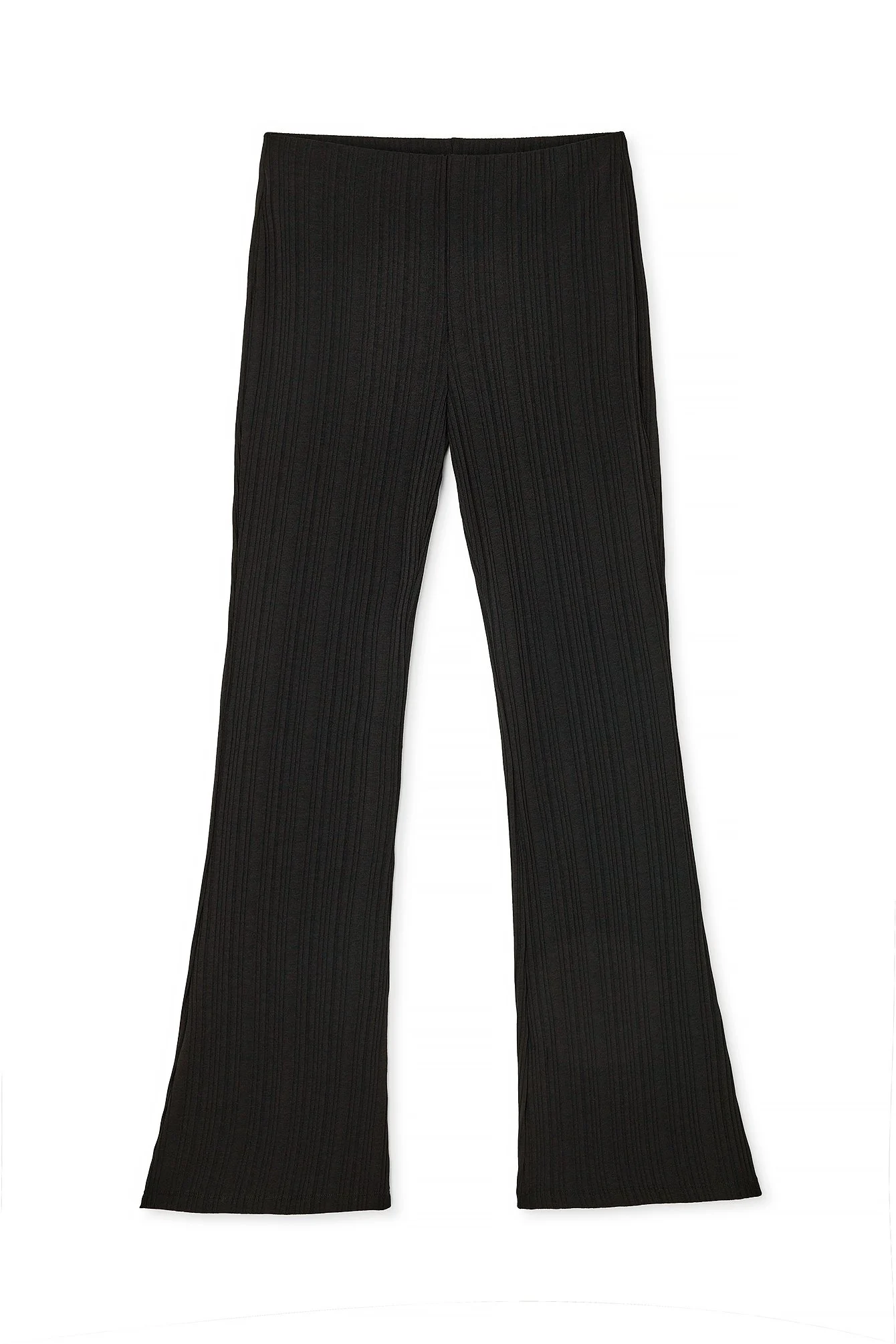 Ribbed Mid Waist Trousers