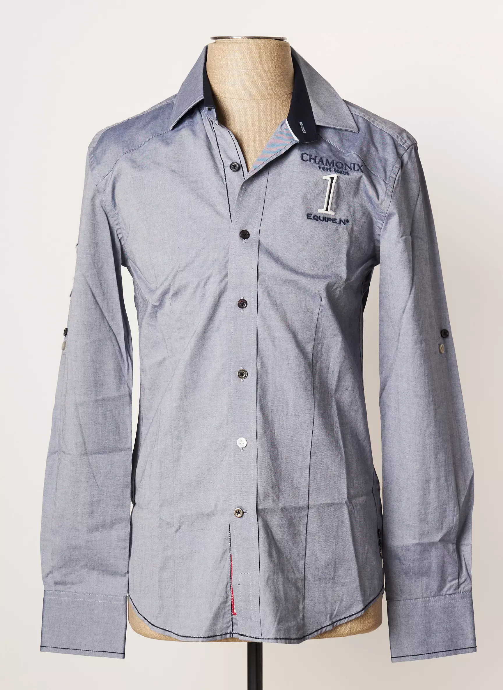 Vestiaires Principaute Cannoise Manches Longues Homme couleur bleu
