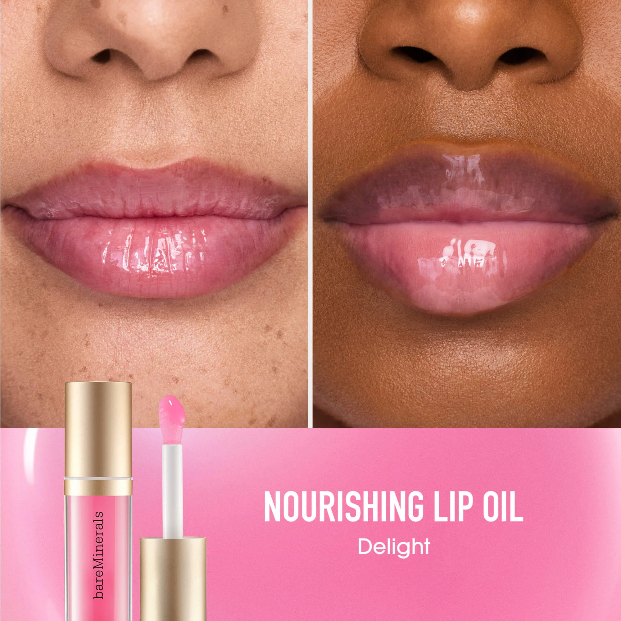 Aceite labial nutritivo con brillo