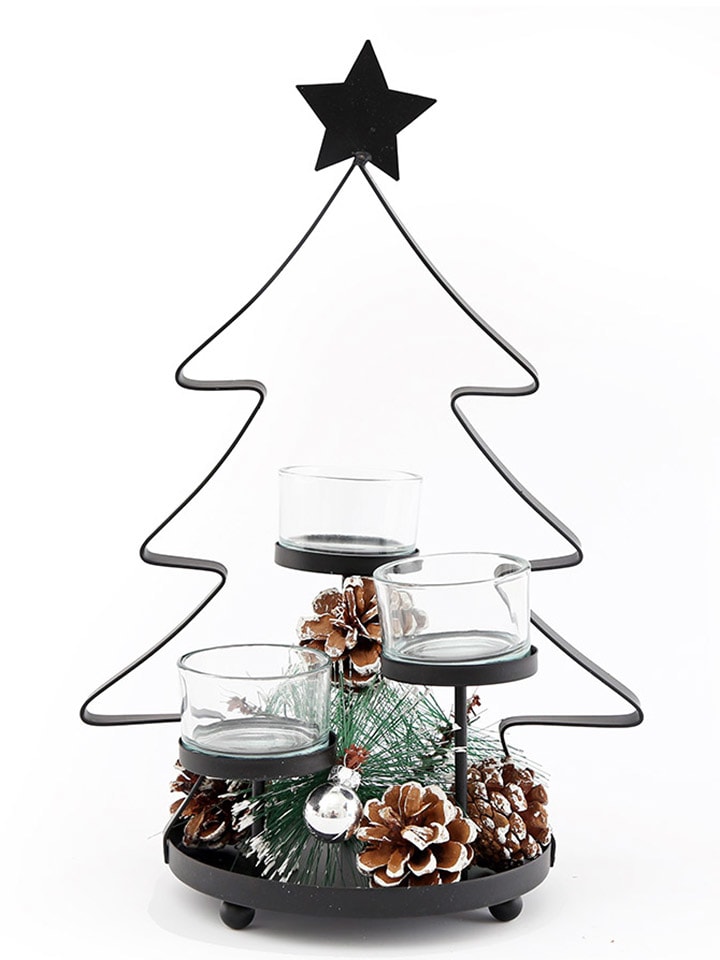 SiL Interiors Windlicht ''Tree'' in Schwarz - (B)18 x (H)29 x (T)13 cm günstig kaufen onesize