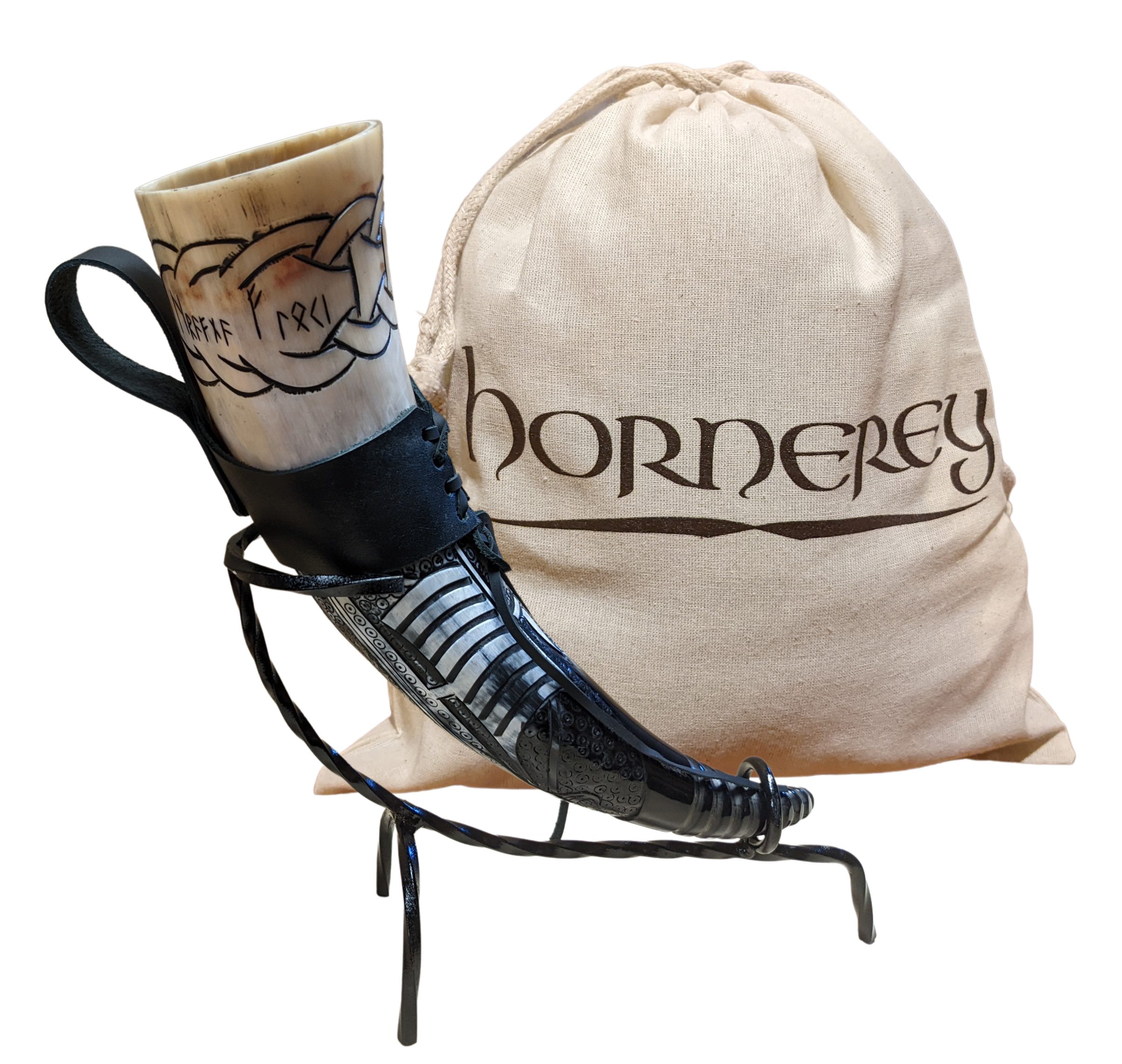 hornerey Bierkrug Trinkhorn 