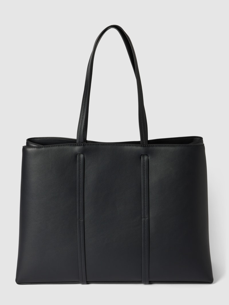 Shopper mit herausnehmbarer Reißverschlusstasche Modell 'Mel' in schwarz