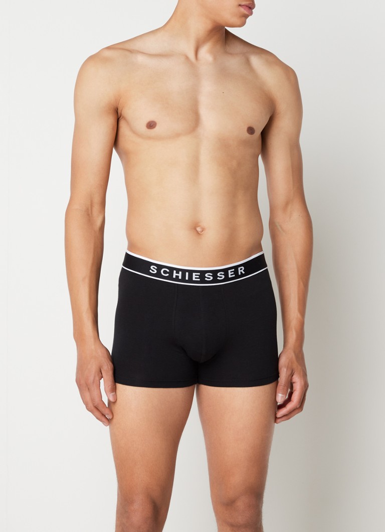 Pantaloni scurți boxer Schiesser cu bandă cu logo în talie, set de 3