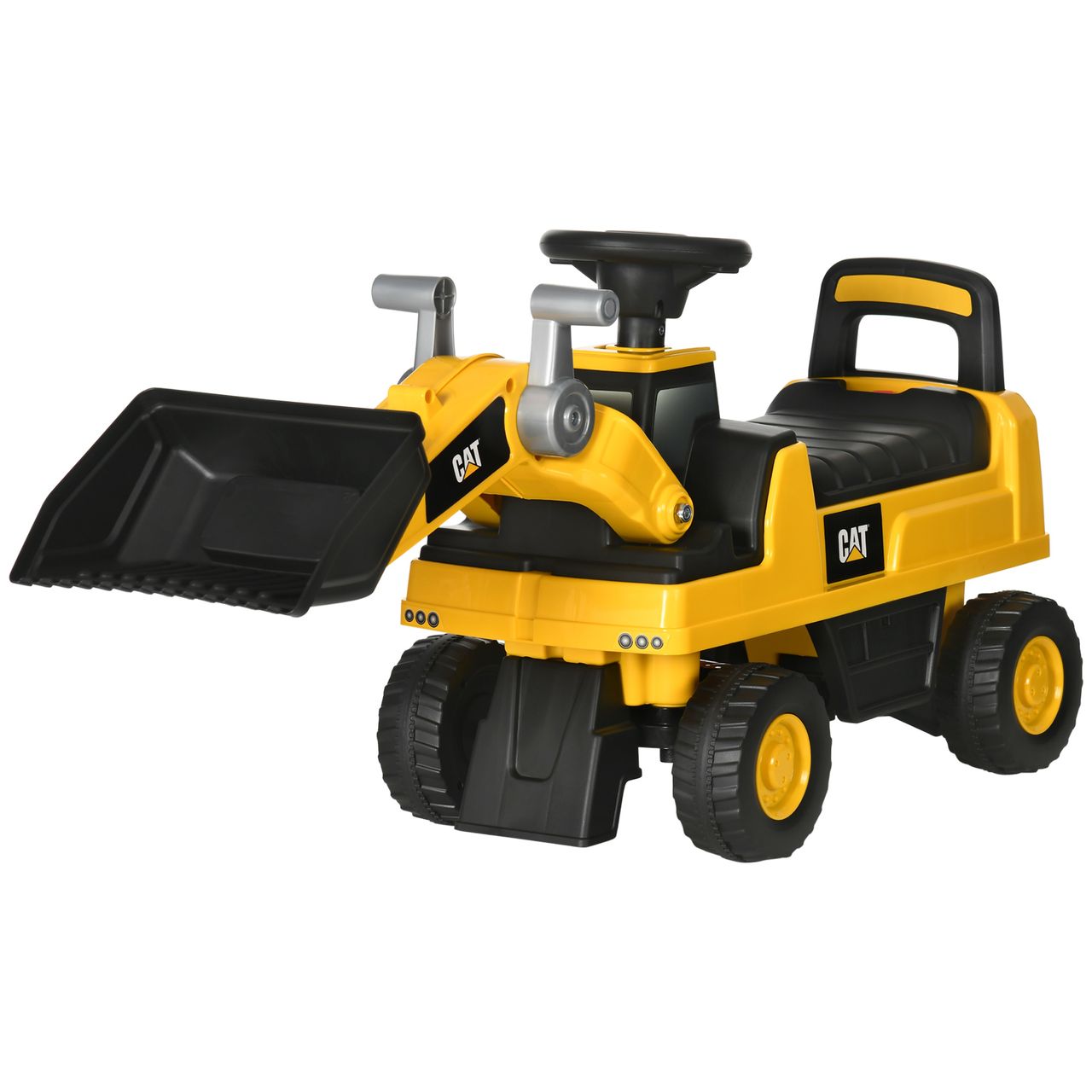 HOMCOM Sitzbagger, Aufsitzbagger mit Schaufel, Rutscherfahrzeug, Rutschauto