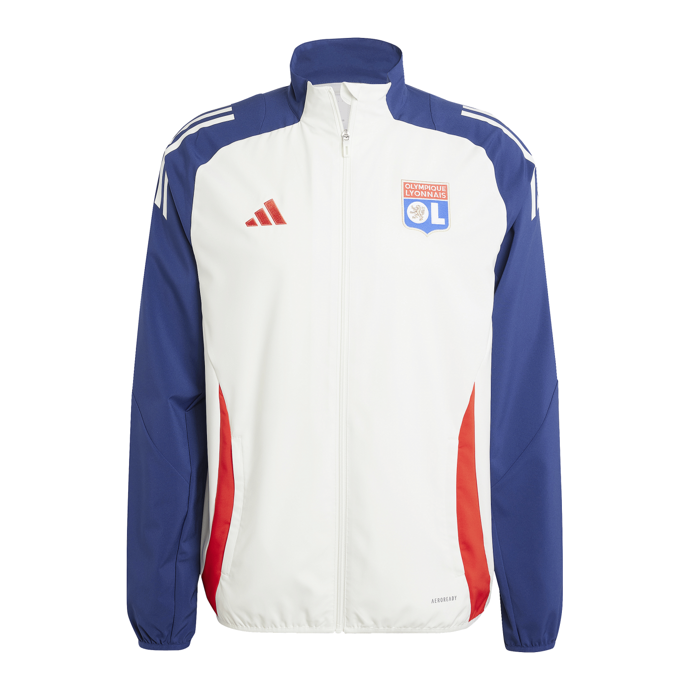 adidas Olympique Lyon Prematch Jacke 2024/2025 Weiss