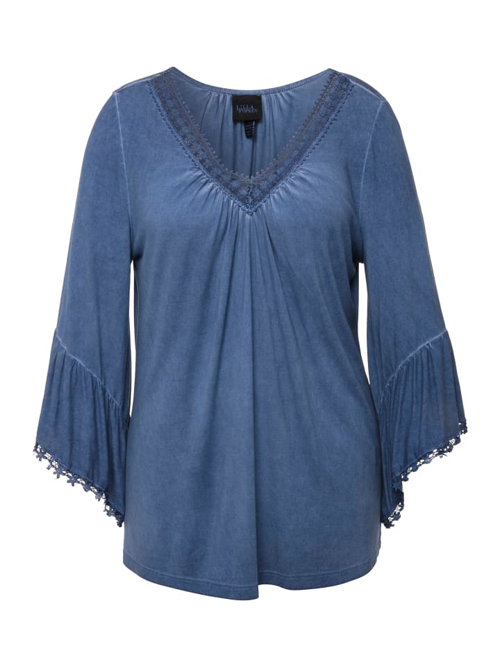 Ulla Popken Shirt in taubenblau günstig kaufen