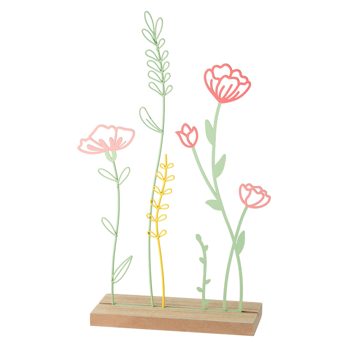 Deko-Aufsteller Blumen mit Holzfuß