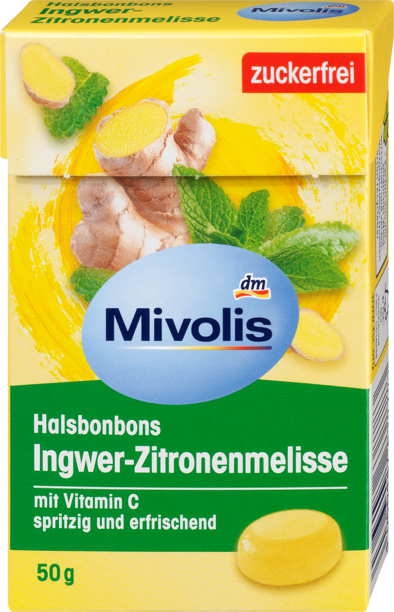 Bonbon, Ingwer-Zitronenmelisse, zuckerfrei, 50 g