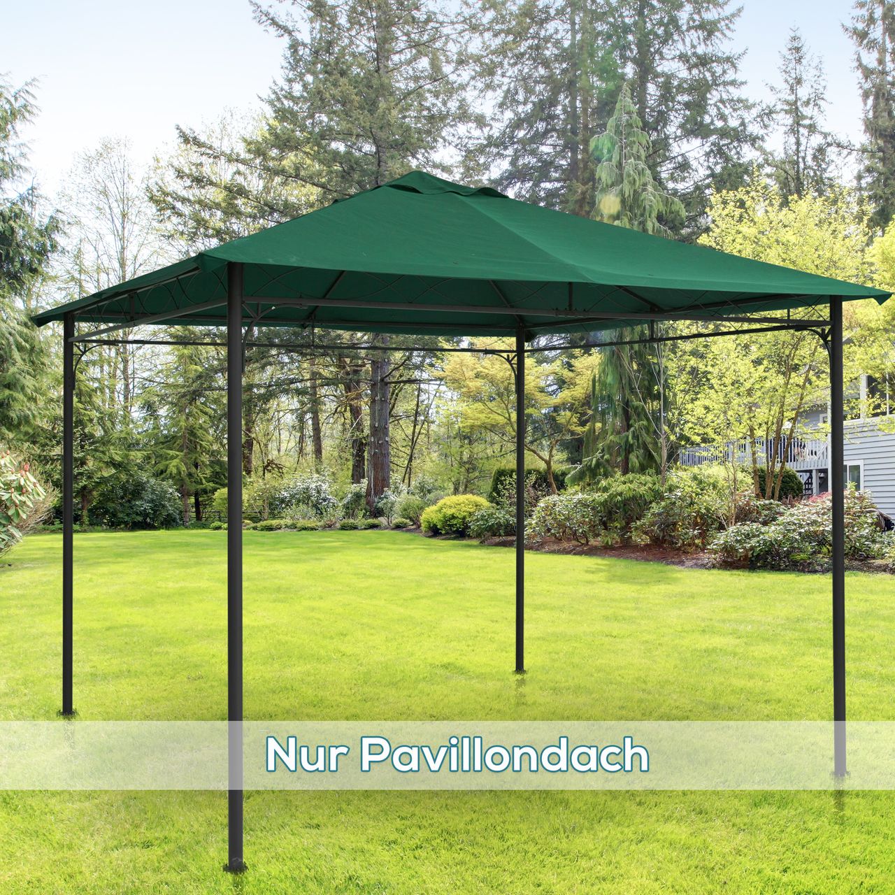 Outsunny Pavillondach Ersatzdach Pavillonabdeckung Polyester Grün 3x3m