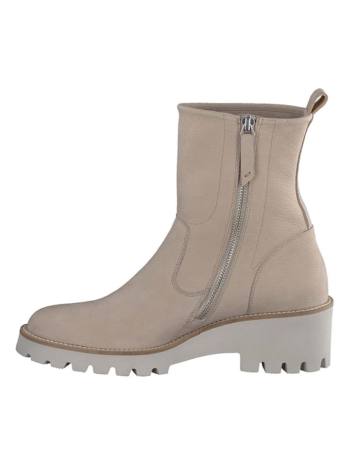 Paul Green Leder-Stiefeletten in Beige günstig kaufen