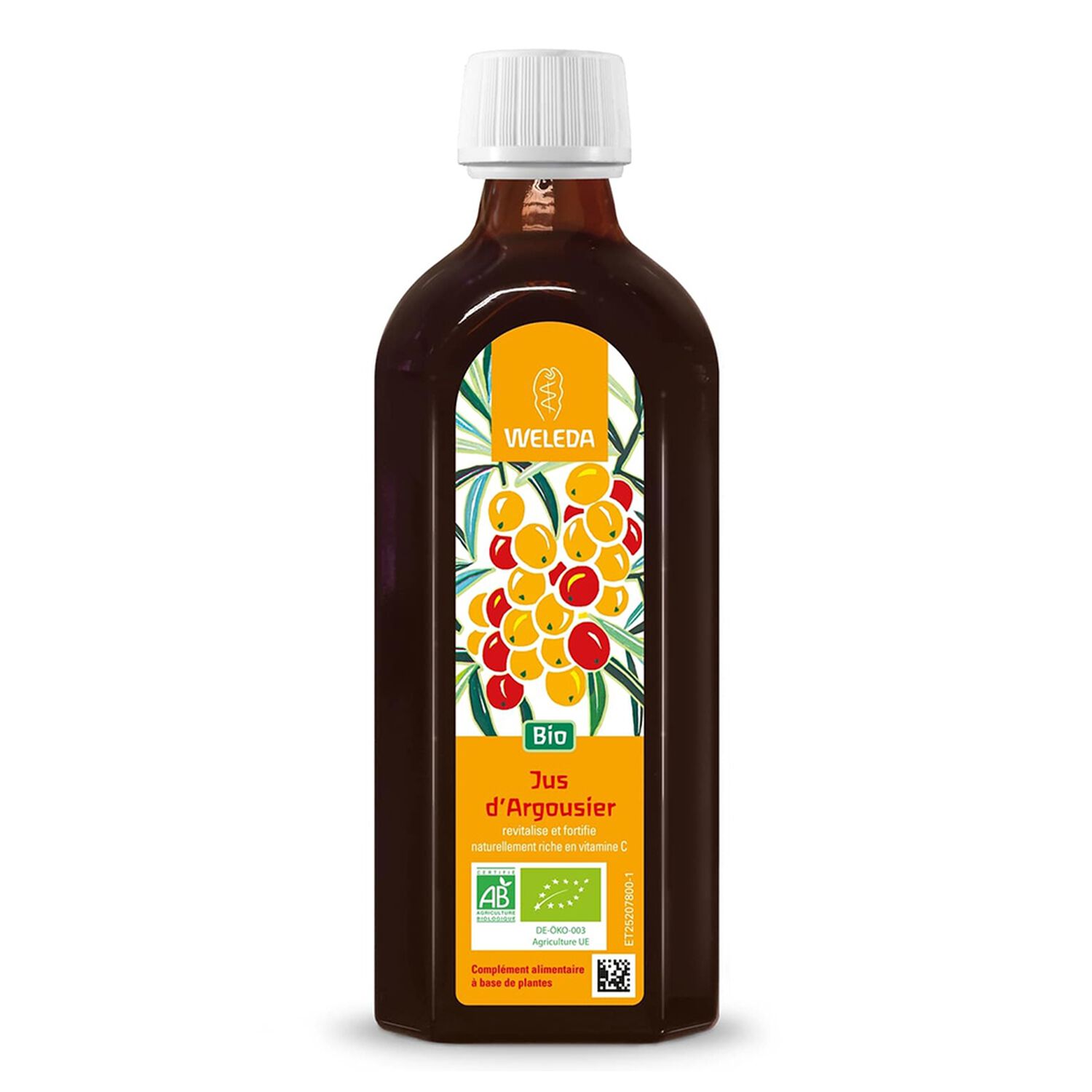 Weleda Jus d'Argousier Complément Alimentaire Riche en Vitamine C - Fortifie l'Organisme - 250 ml