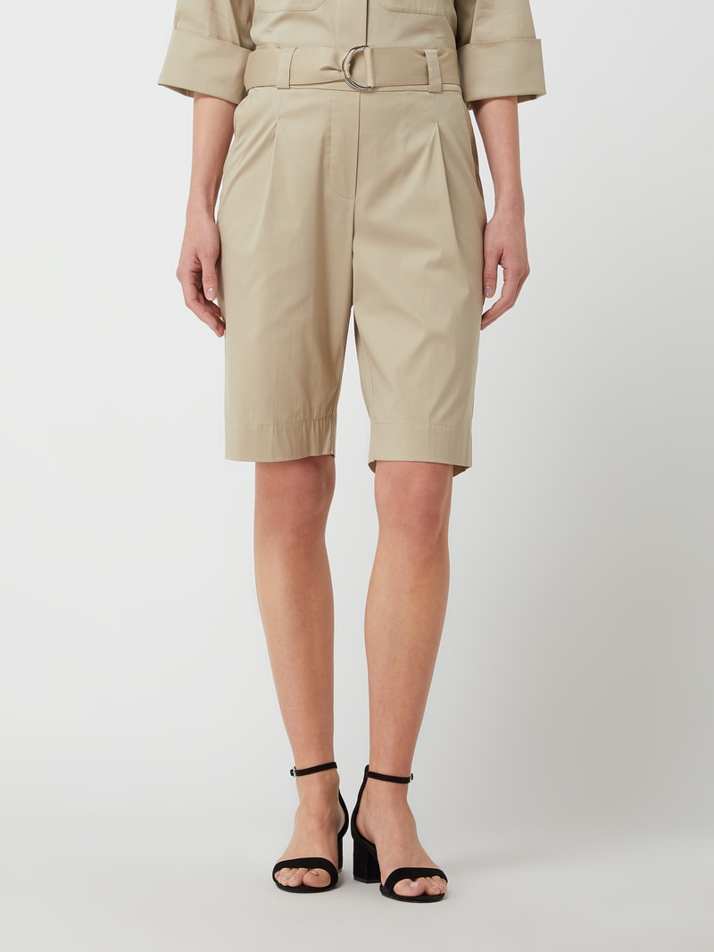 Bermudas mit Taillengürtel in taupe