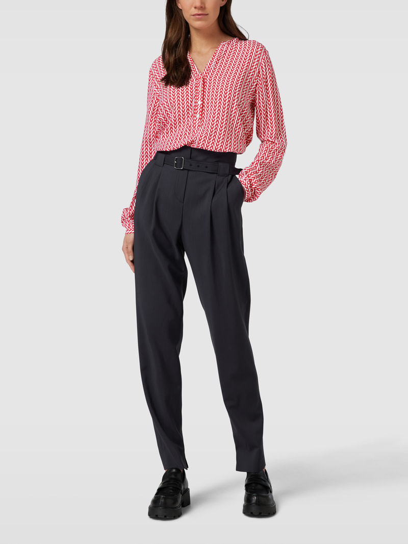 Blusenshirt mit Allover-Muster in metallic rosa