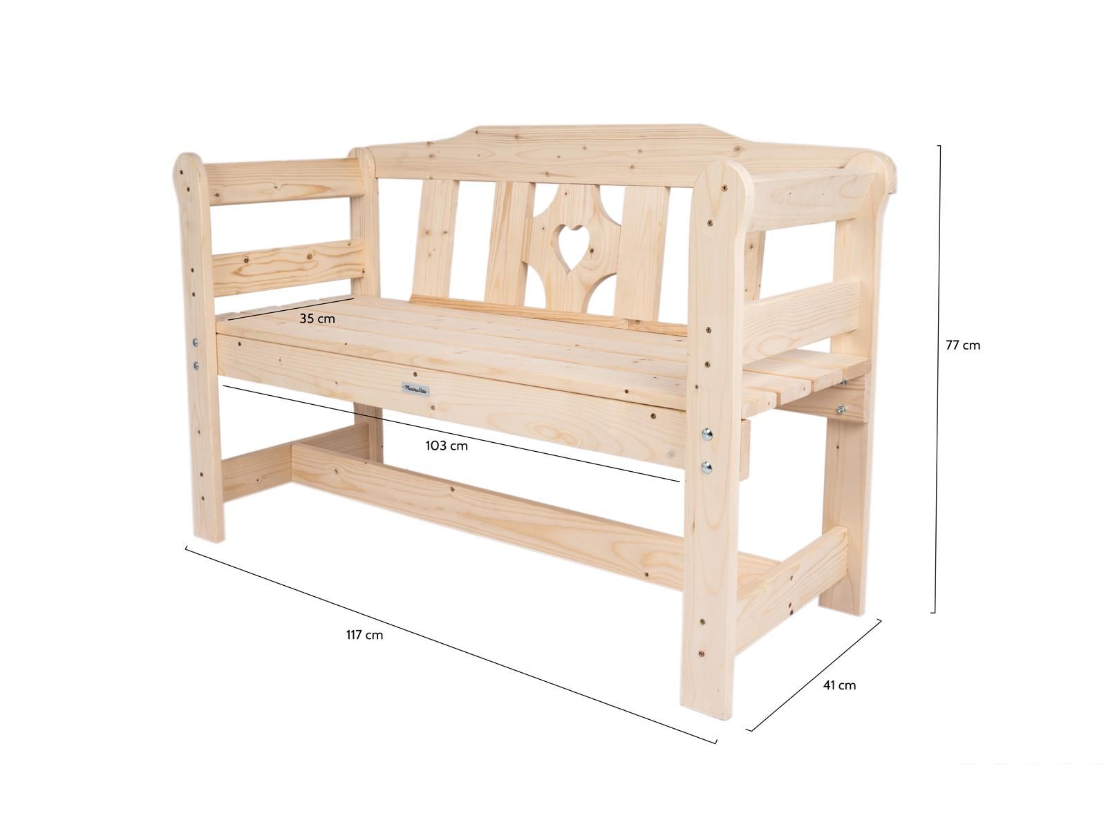 MaximaVida Amelie 120 cm Gartenbank aus Holz