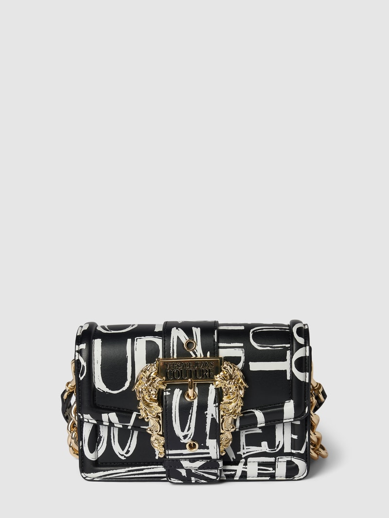 Handtasche mit Allover-Print in schwarz