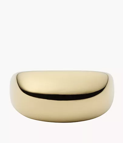 Fossil Ring Ellis Domed Collection Edelstahl goldfarben