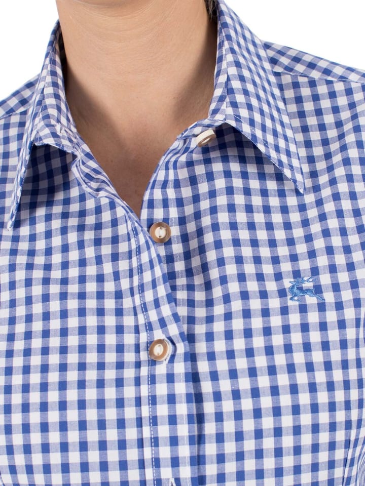 OS-Trachten Trachtenbluse 150000-2602 in blau günstig kaufen