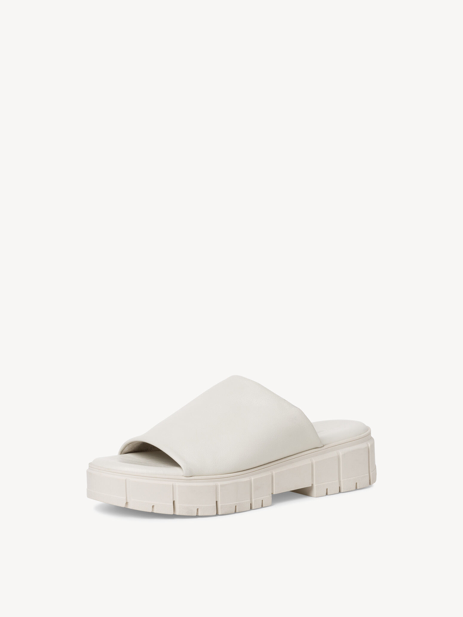 Mule en cuir - blanc