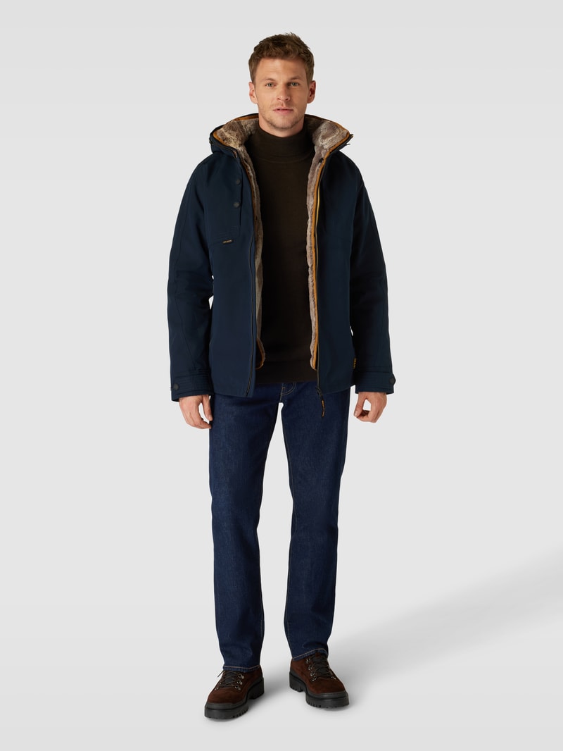 Parka mit Reißverschluss Modell 'SNOWPACK' in marineblau