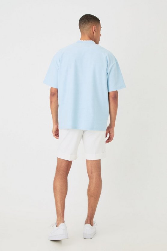 Gestreiftes Oversize Jacquard T-Shirt