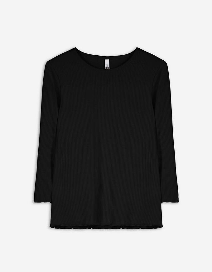 Langarmshirt - Rippenstruktur