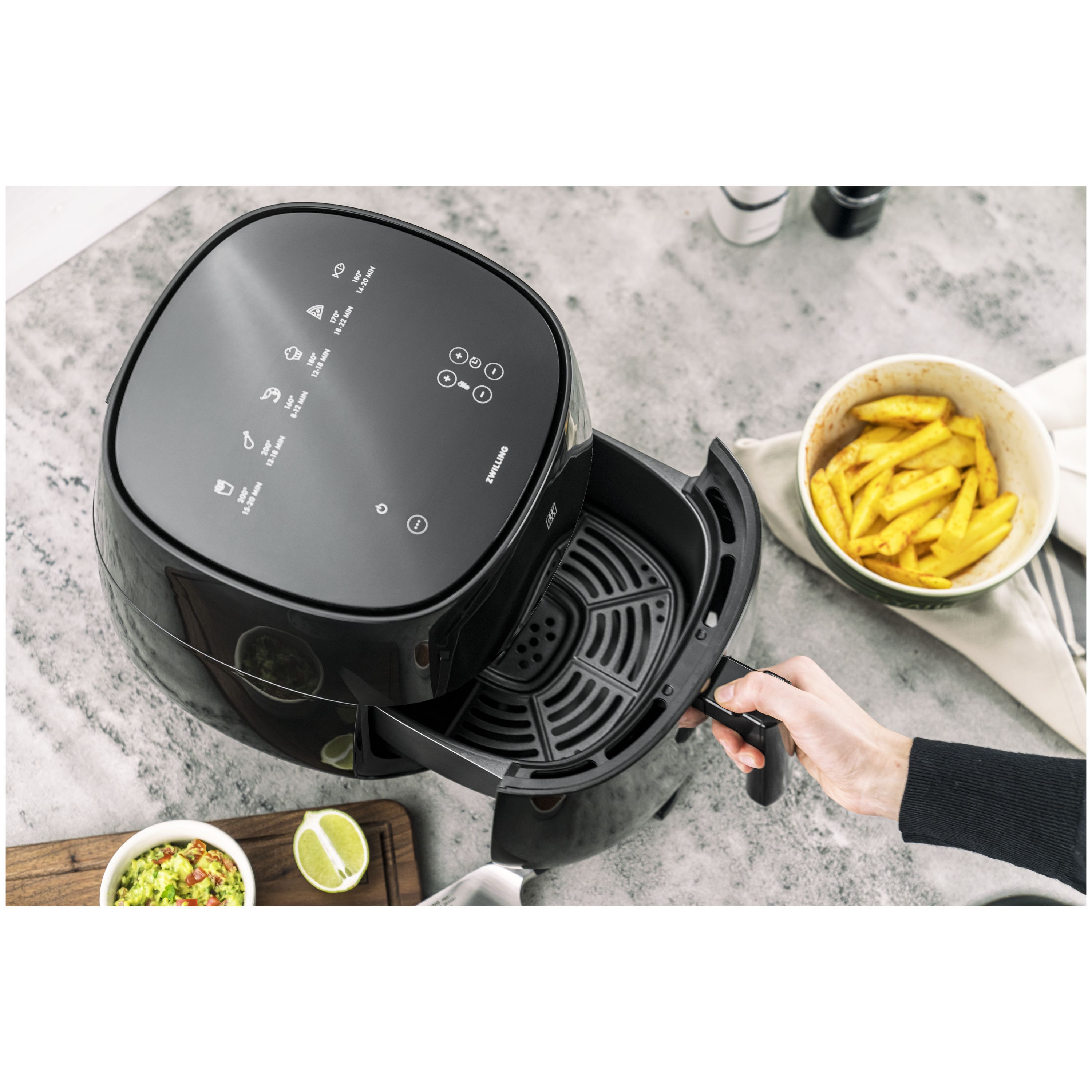 Heißluftfritteuse 4 l, Schwarz