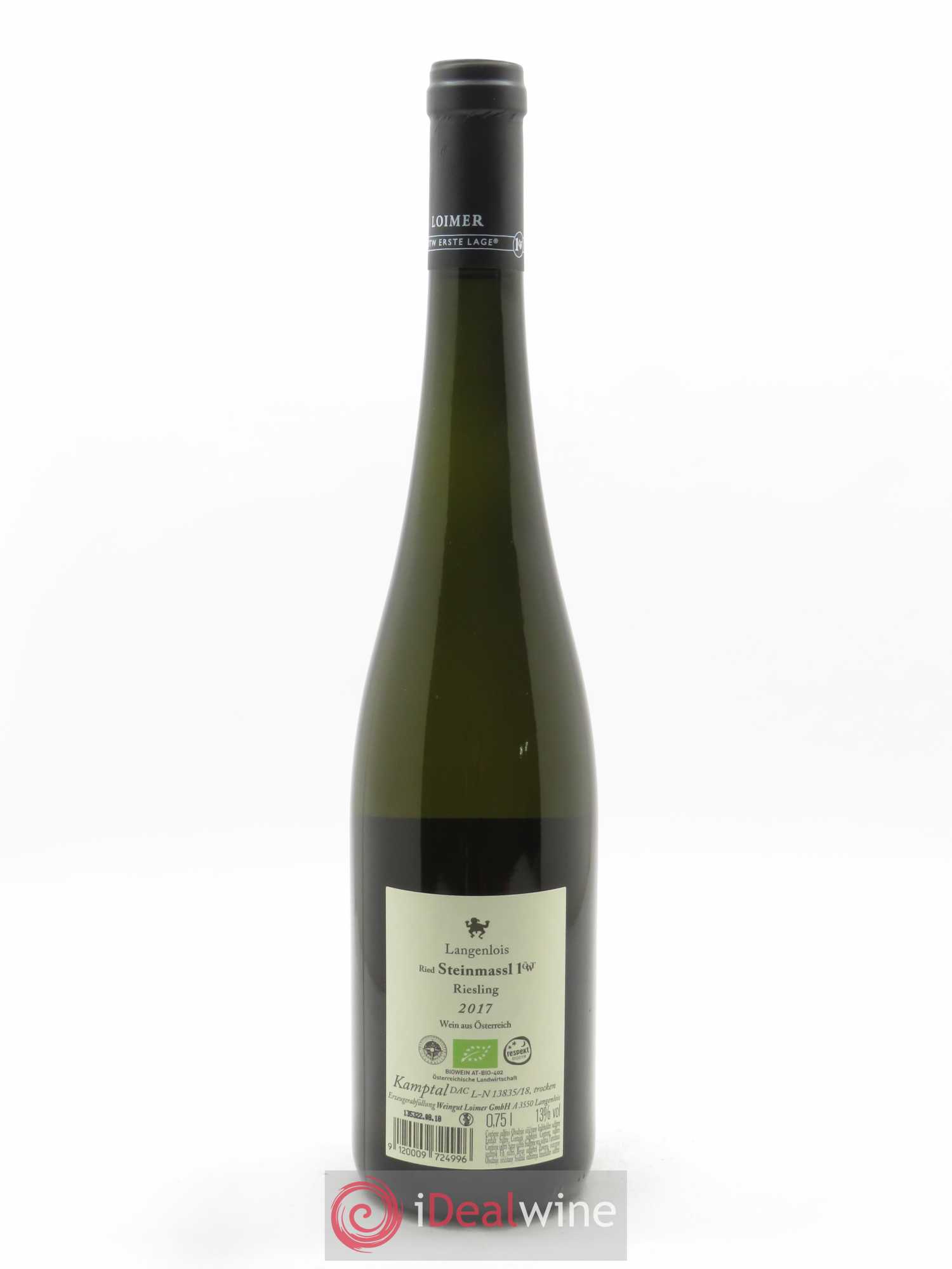 Riesling Loimer Langenlois Steinmassl Erste Lage  2017 - Lot de 1 Bouteille