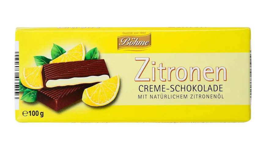 Böhme Creme-Schokolade Zitrone 100 g