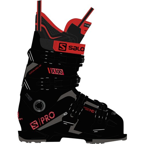 HERREN ALP. BOOTS S/PRO X100 GW BLACK/RD/BELLUG
