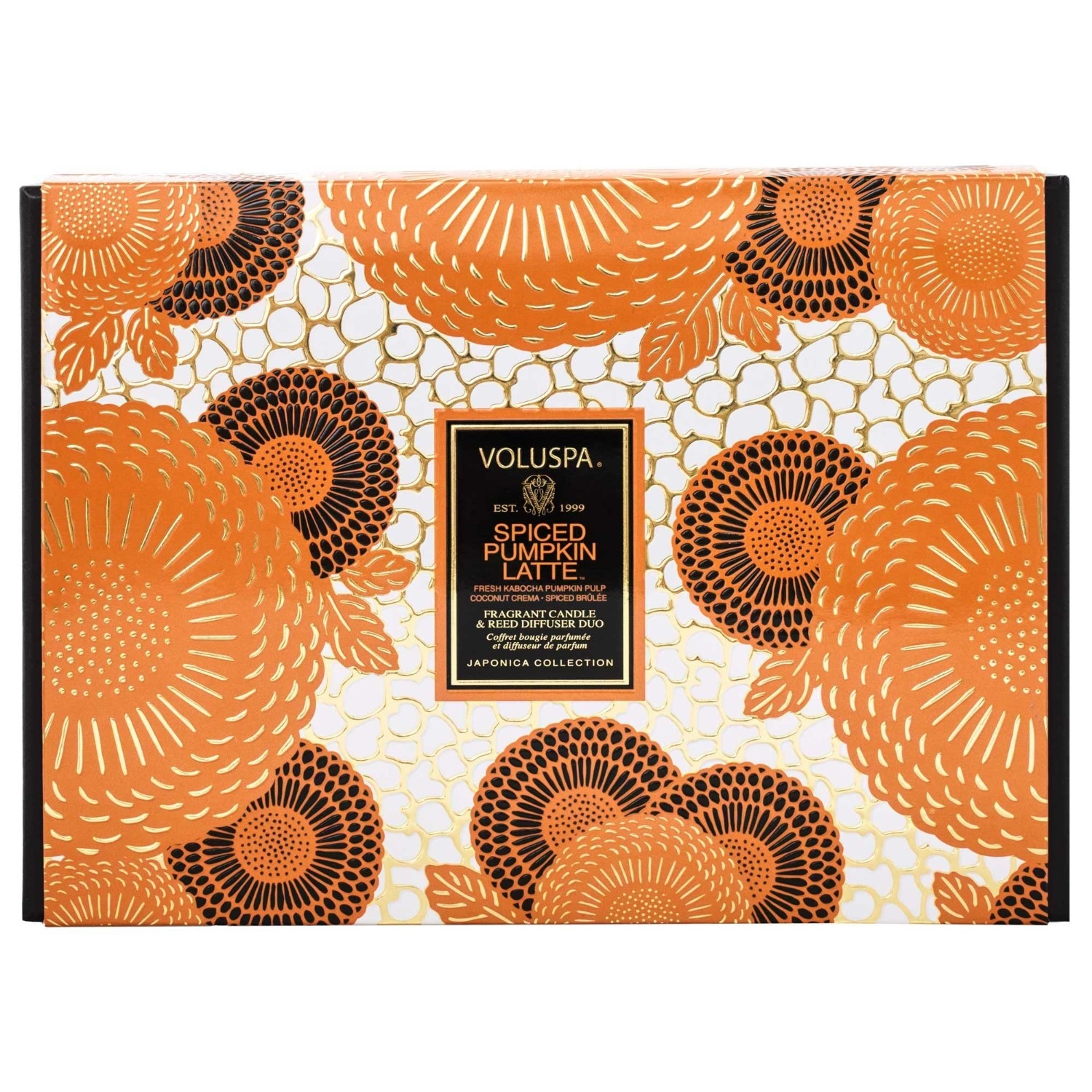 Zestaw VOLUSPA Spiced Pumpkin 5 uncji – świeca półprzezroczysta i dyfuzor