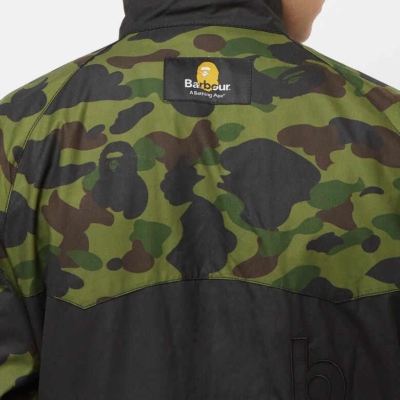 A Bathing Ape x Barbour 1st Camo International Rain Jacket green