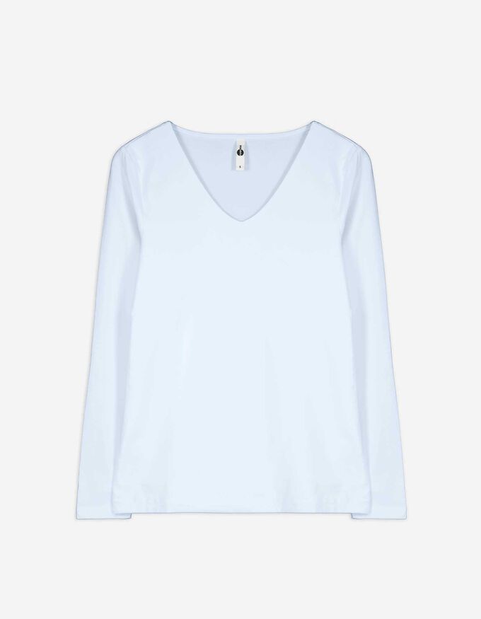 Langarmshirt - V-Ausschnitt