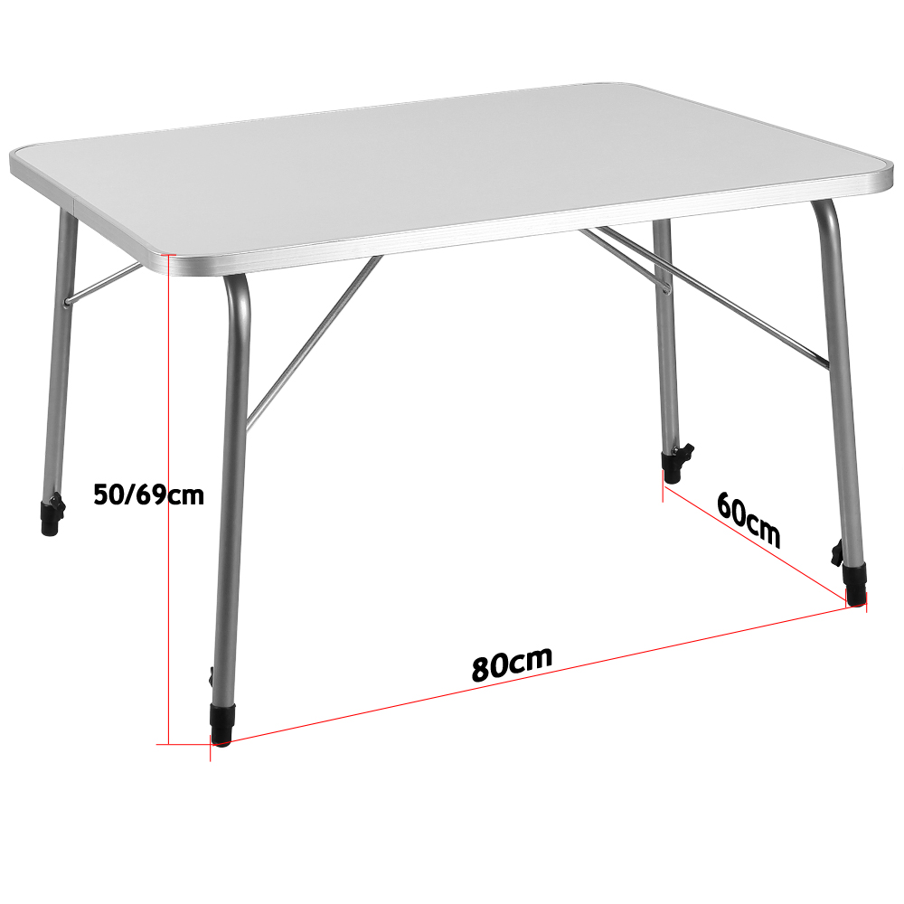 Casaria Deuba Alu Tisch klappbar   höhenverstellbar