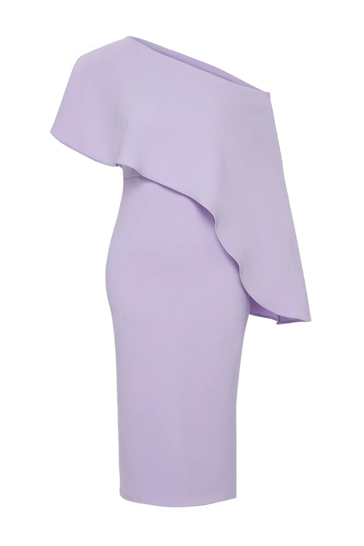 Trendyol Collection  Lilafarbenes, stilvolles Abendkleid mit einem Ärmel