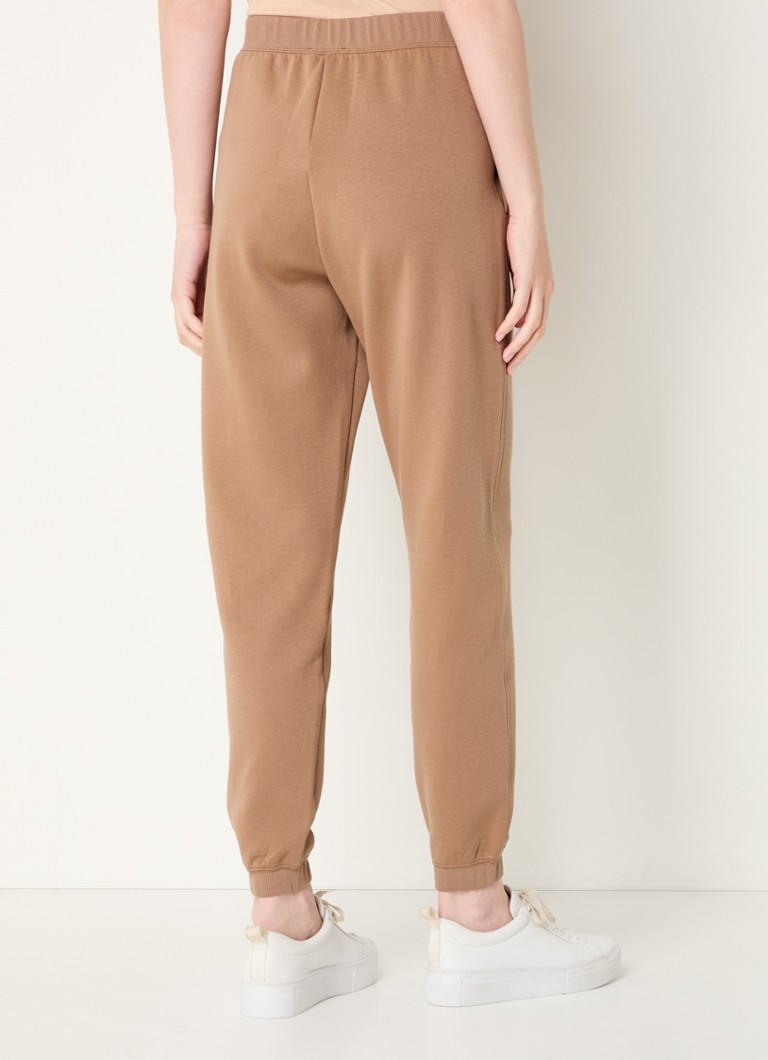 MaxMara Po high waist tapered fit jogging trousers with logo embroidery
