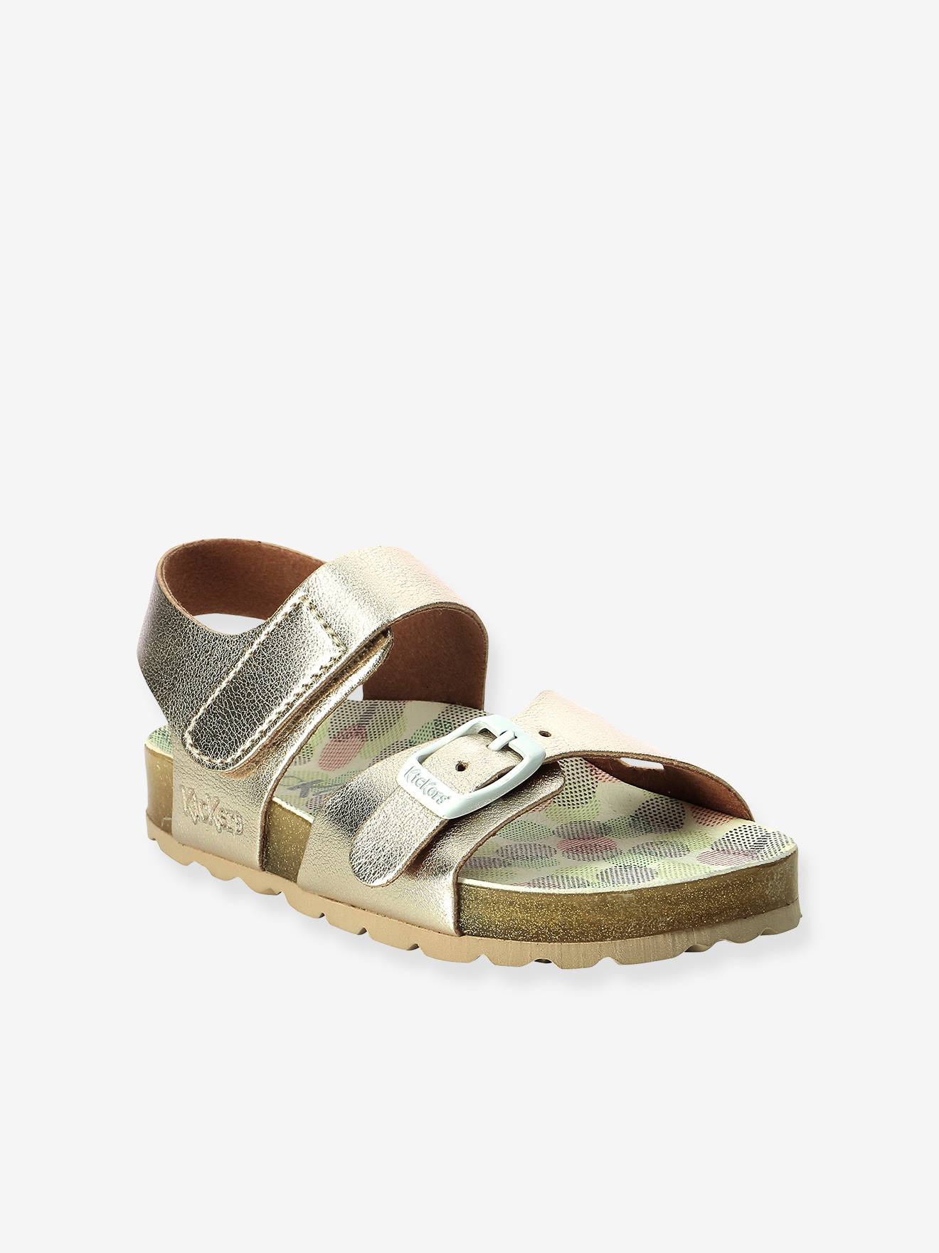 Sandales fille Sunkro Sokick KICKERS® or pois imprime