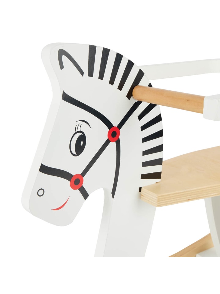 Bieco Spielwaren Schaukeltier aus Holz Zebra in Weiß günstig kaufen onesize