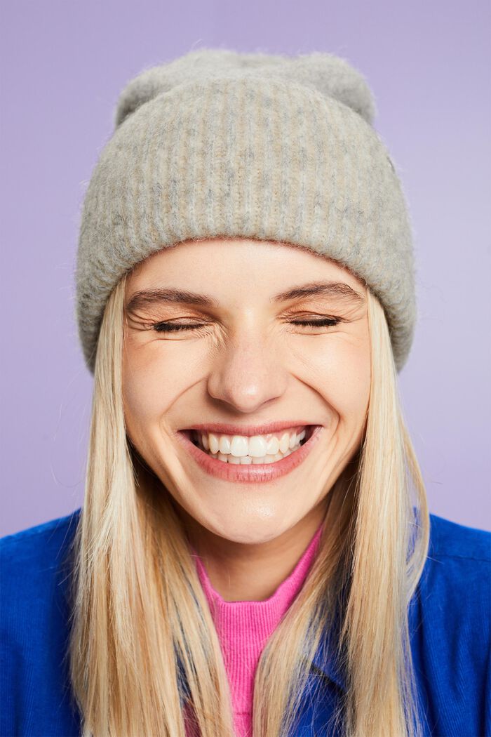 Beanie aus Wolle-Mohair-Mix