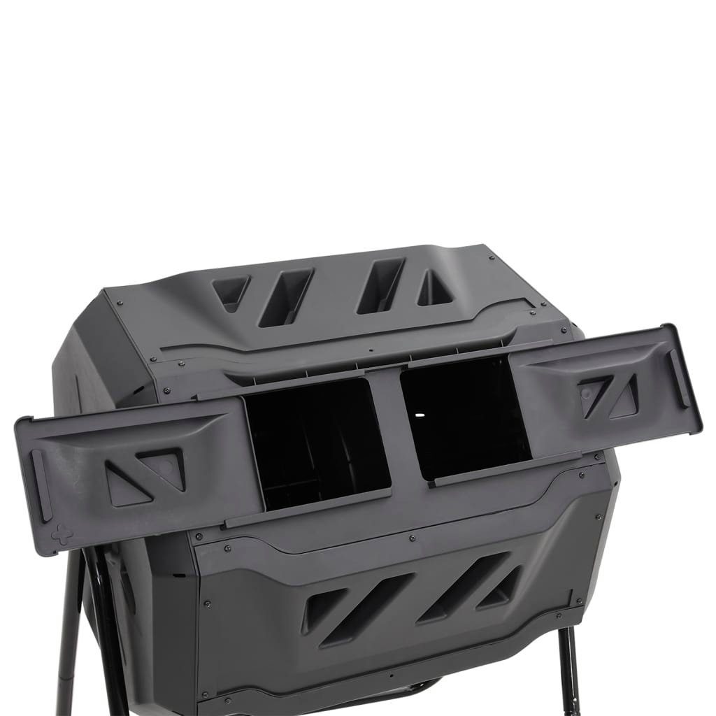 vidaXL Komposter Gartenkomposter Schwarz 73x64x95 cm 160 L, BxTxH: 73x64x95 cm